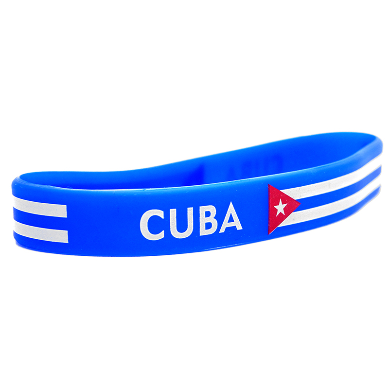 Cuban Flag Rubber Bracelet